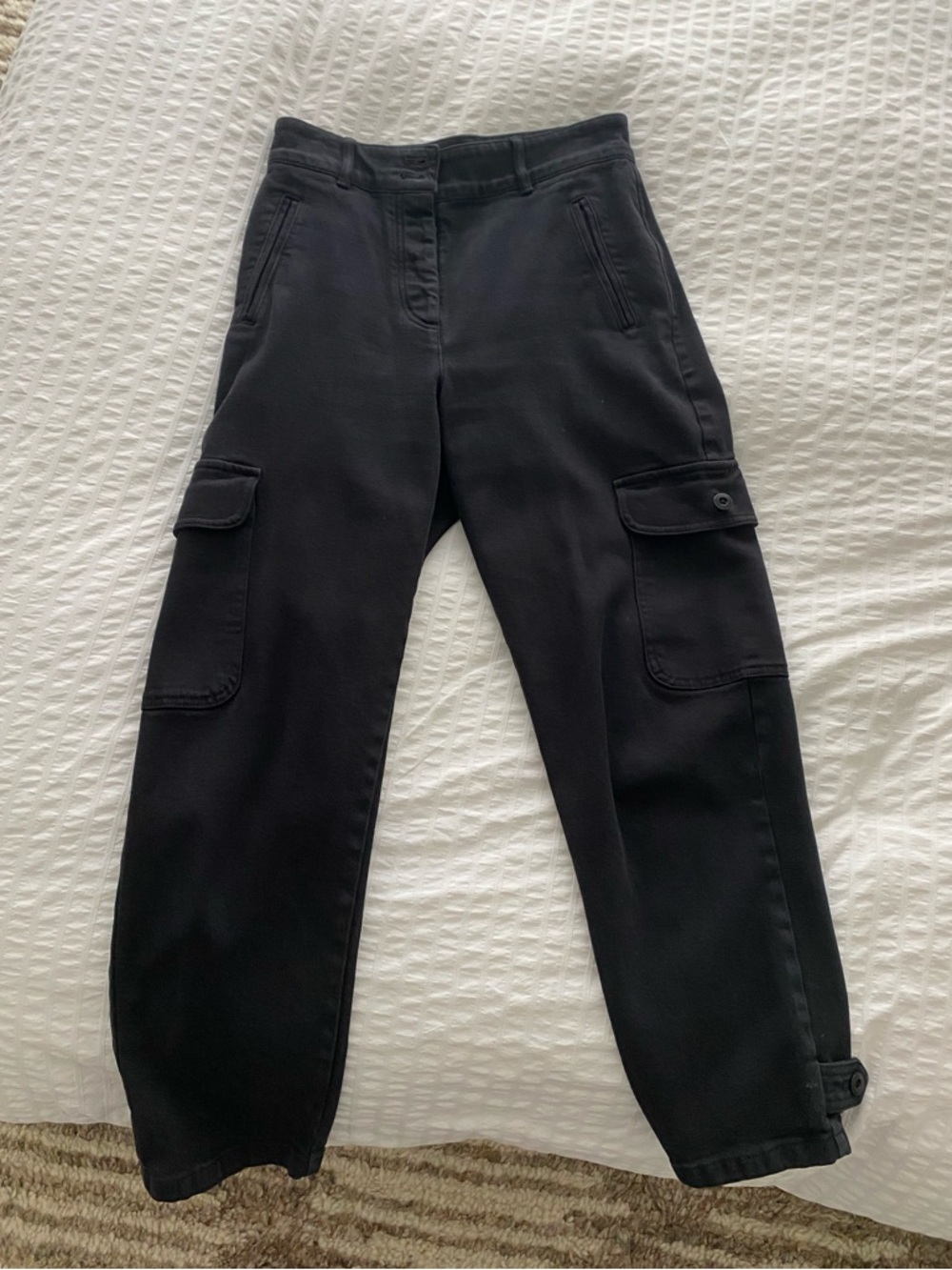 Wilfred Black Cargo Trousers
